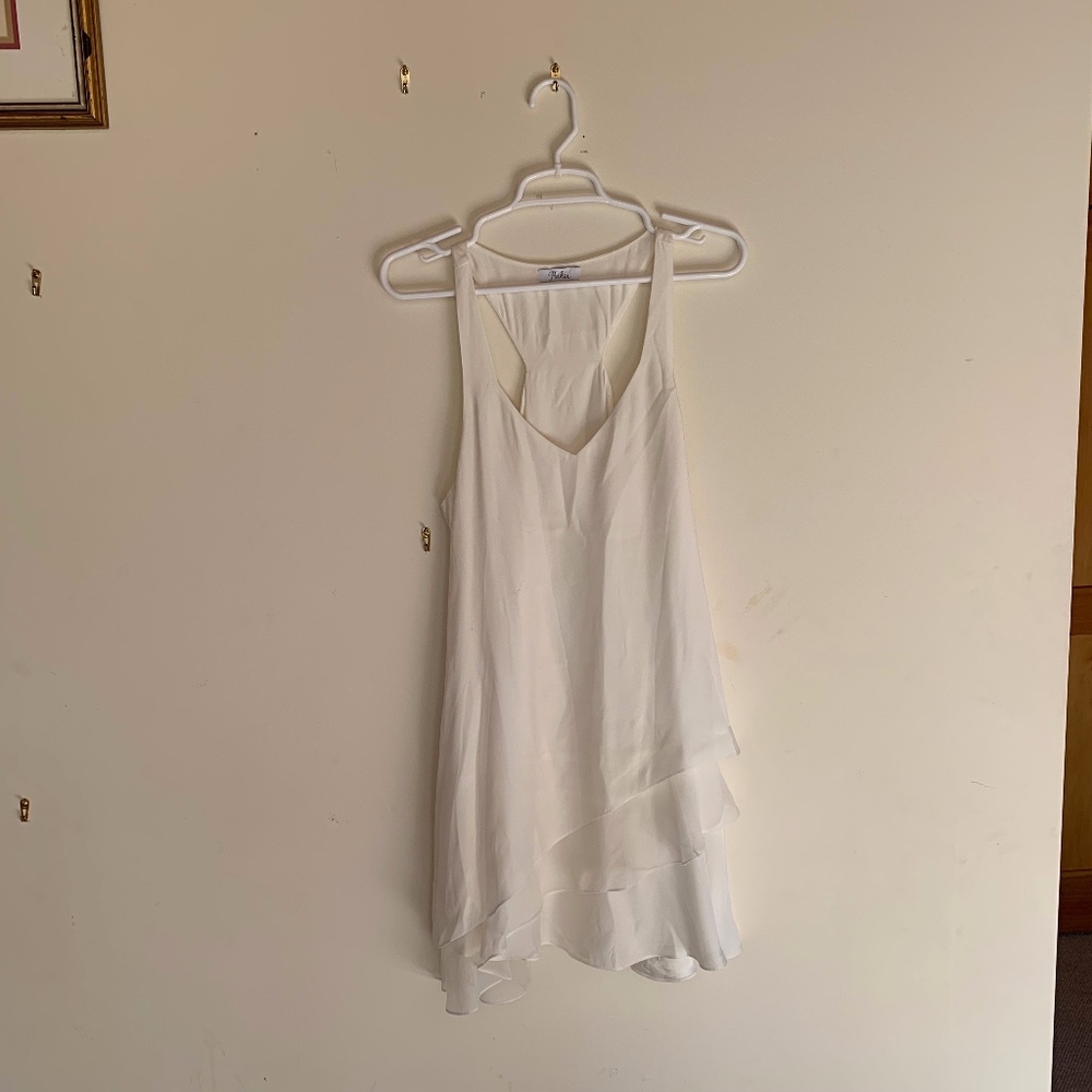 Silk White Tank Top Dress